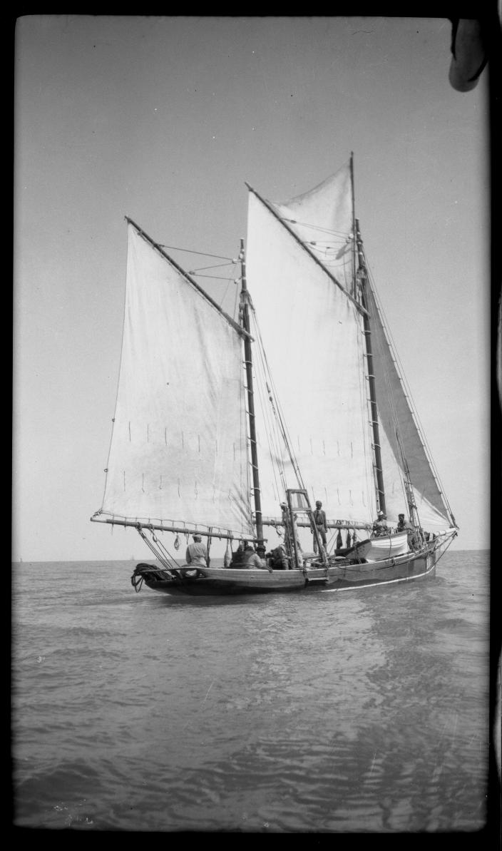 A boat on the ocean.